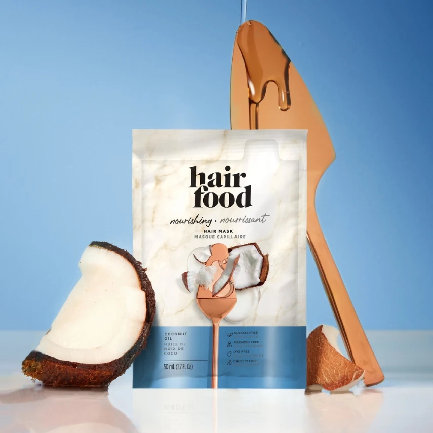  Hair Food Coconut Nourishing Hair Mask sachet with coconut oil ingredients