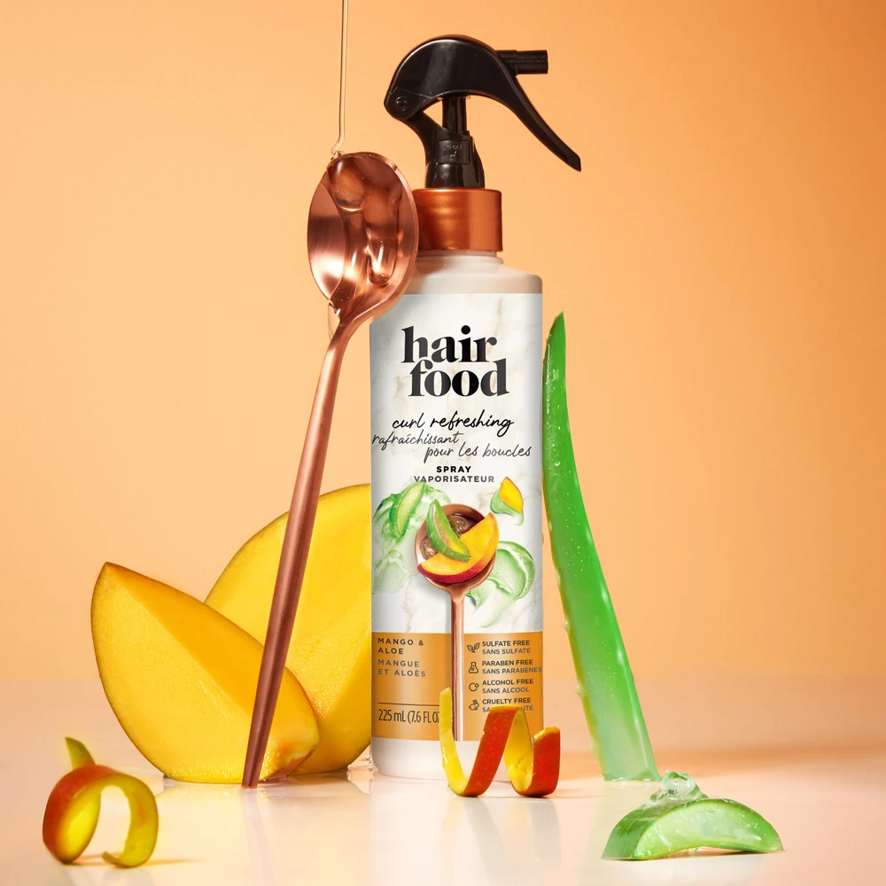 Hair Food Mango & Aloe Curl Refreshing Spray Bottle with Mango and Aloe Ingredients