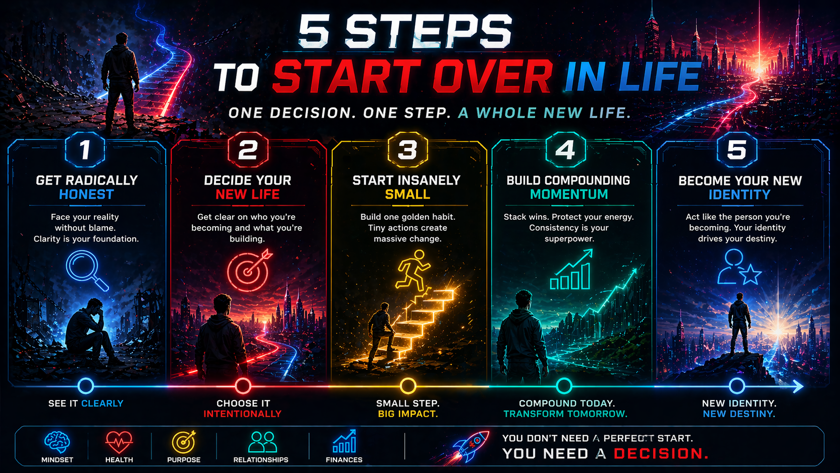 starting over in life infographic