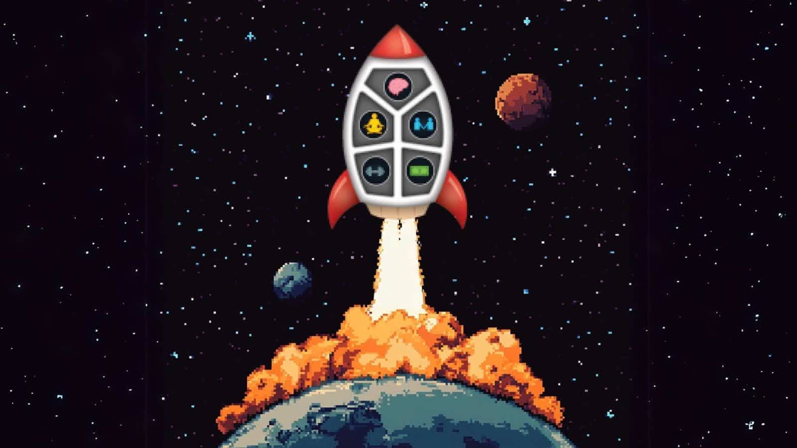 rocket taking off