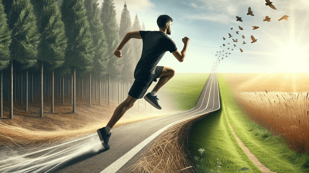 A person building positive momentum