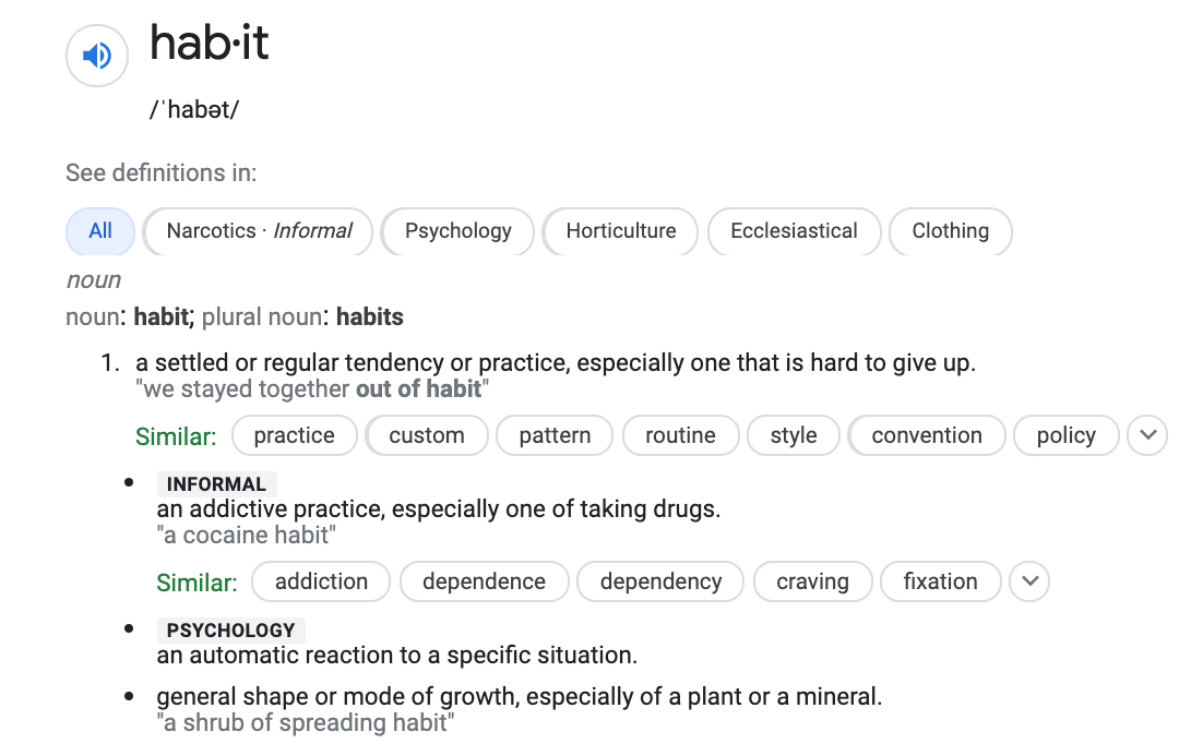 what is a habit break bad habit science of habit