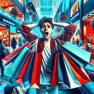 a person worried about bad spending habits