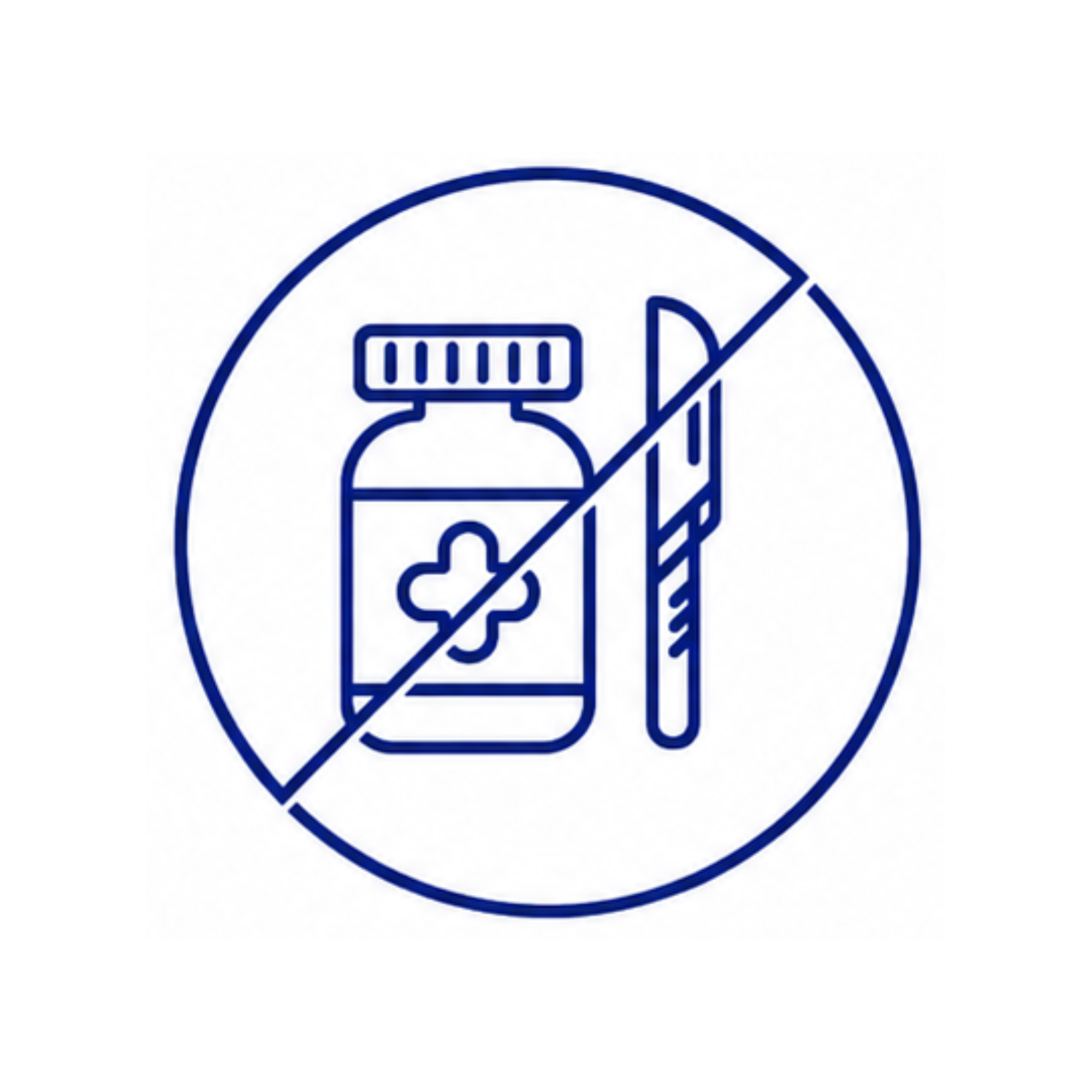 Illustration of medication and surgical tools beside the exopulse suit for children