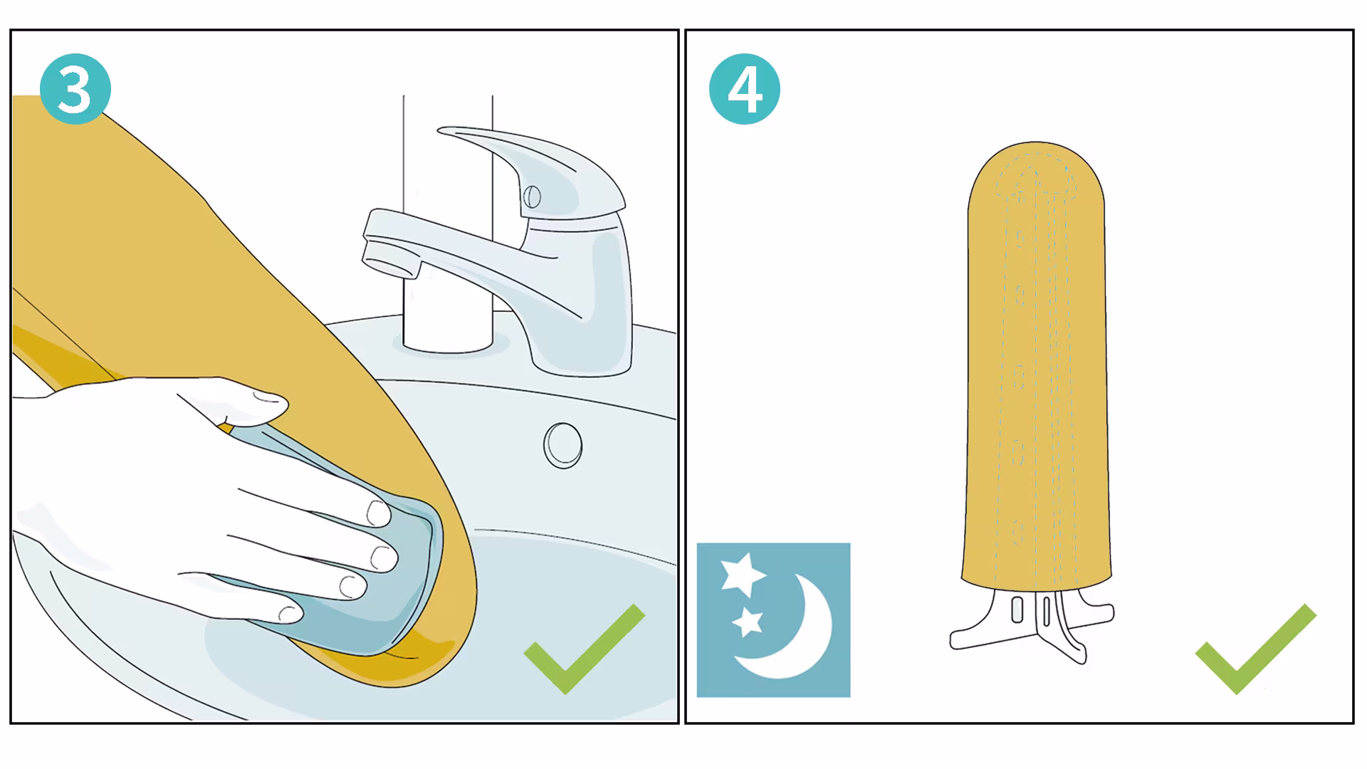 ライナーのお手入れ方法 一晩干して乾かす