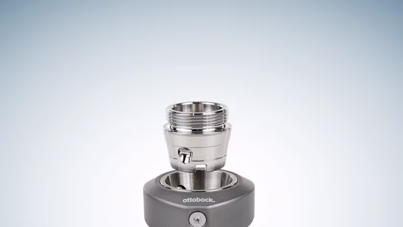 Ottobock Quickchange adapter for easily switching between different prosthetic components.