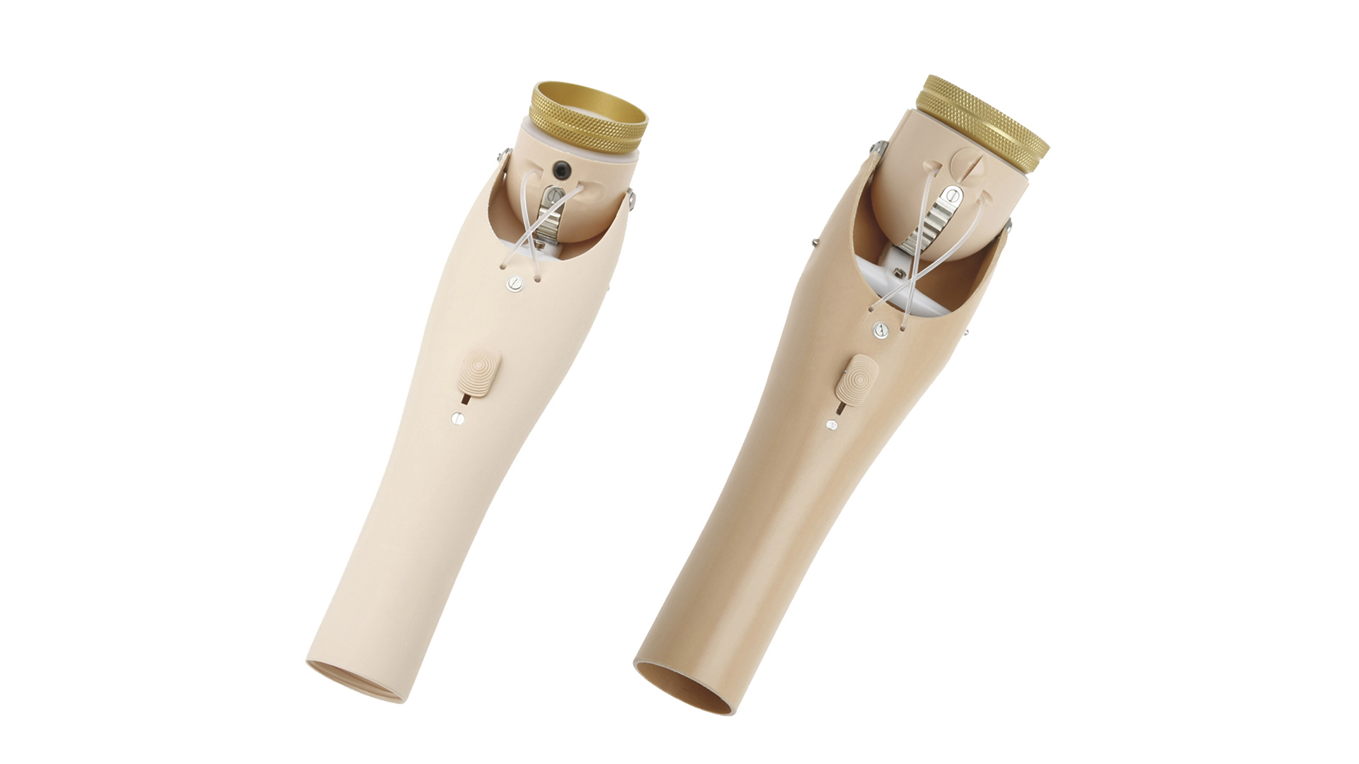 義手パーツ 12K19/12K5能動義手用肘継手 構造と仕組み 前面スライド ロック/アンロック機能 殻構造 装飾義手 簡単操作