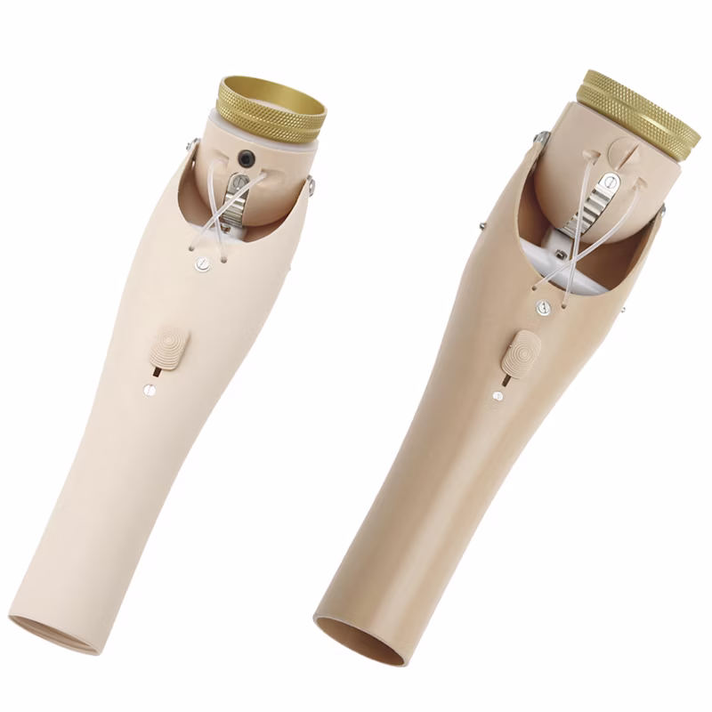 義手パーツ 12K19/12K5能動義手用肘継手 構造と仕組み 前面スライド ロック/アンロック機能 殻構造 装飾義手 簡単操作