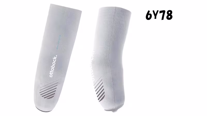 義足ライナー 6Y78下腿用3Dシリコーン抗菌加工 ピン懸垂 20度屈曲角度 骨突起クッション