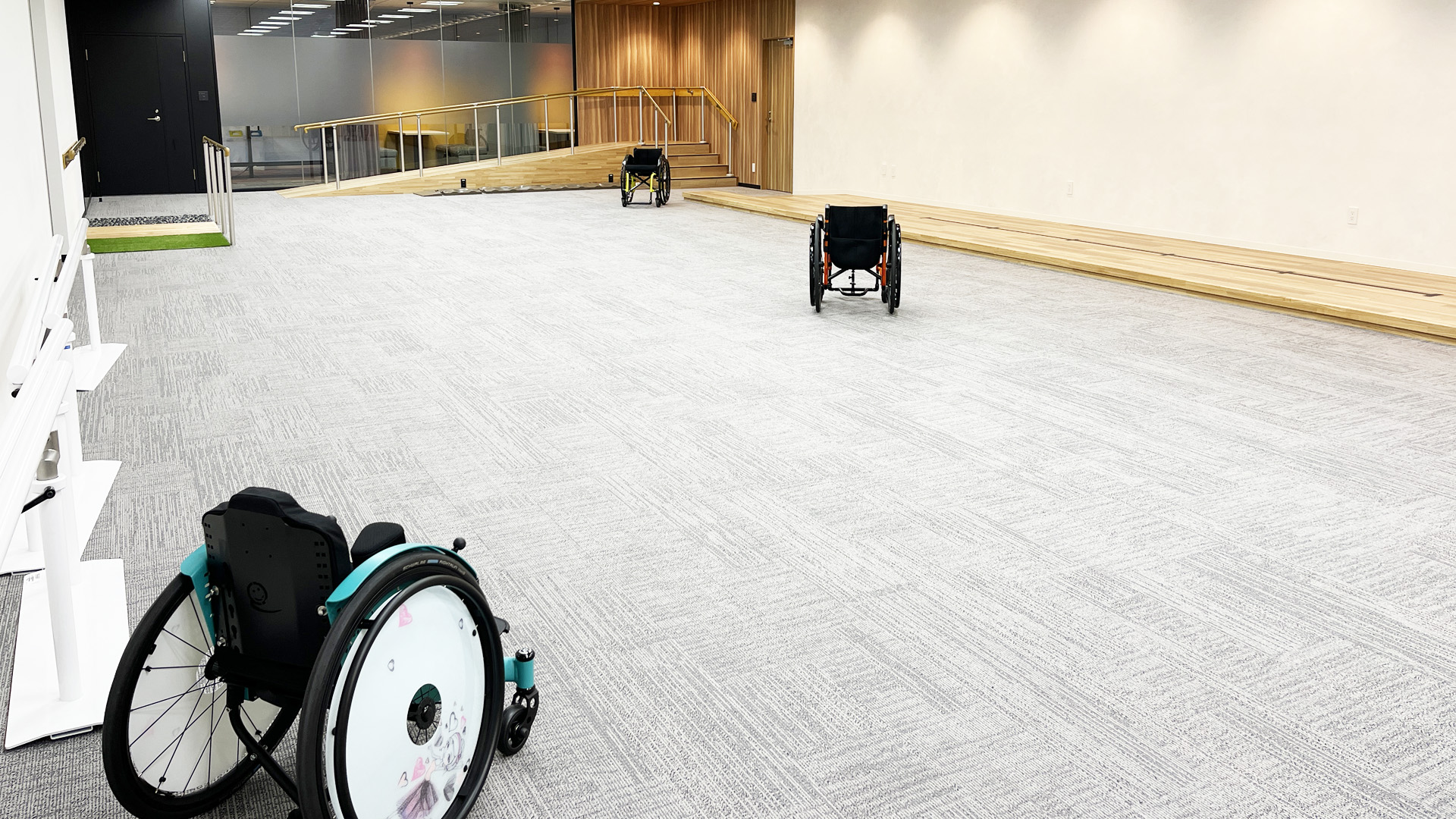 広い試走スペース