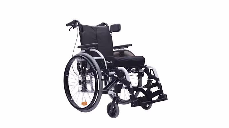 Ottobock Start M2 wheelchair cropped in front of a white Background