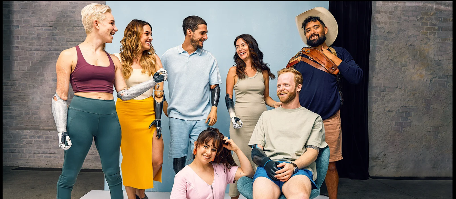 A group of bionic hand users show off their custom Ottobock prosthetic arms