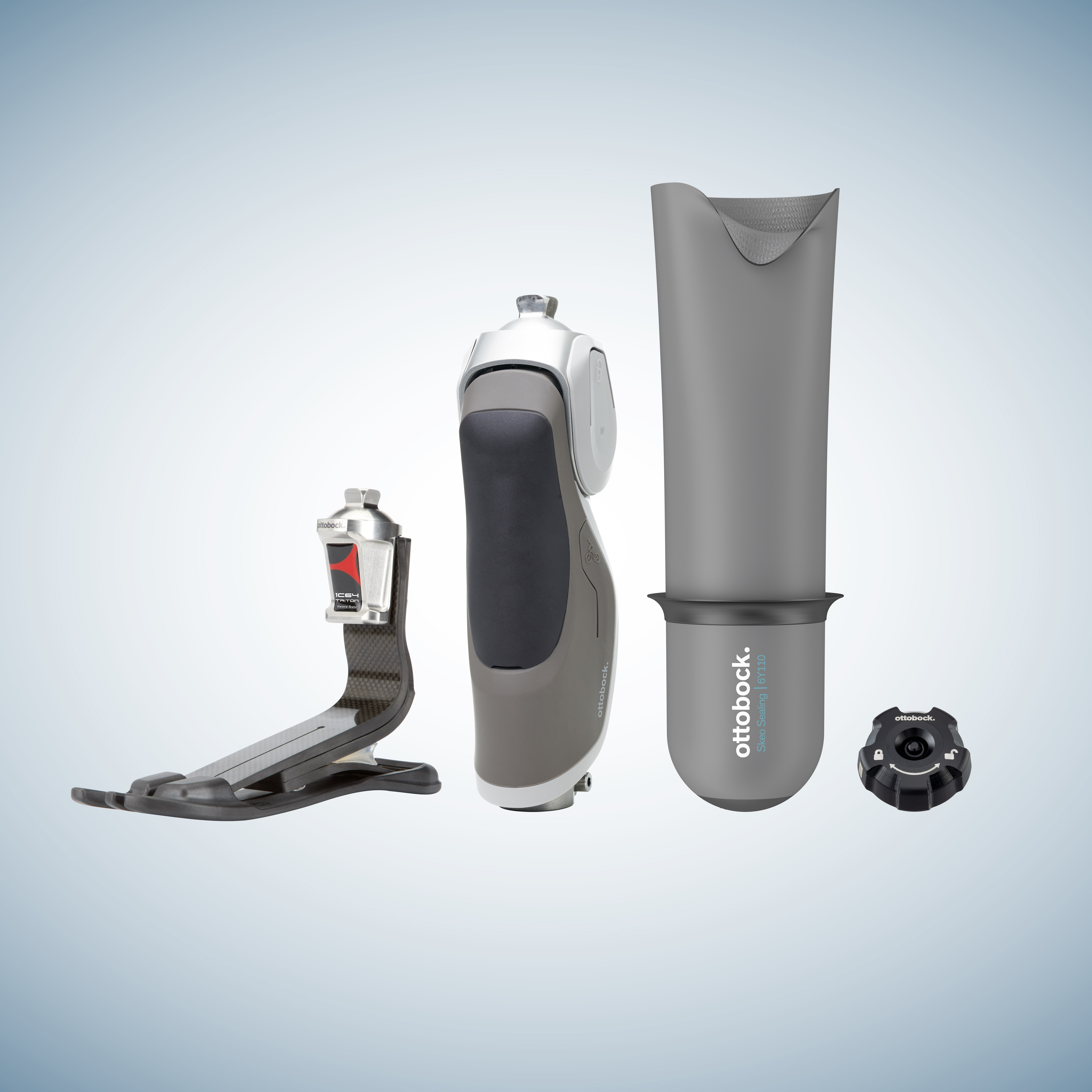 Ottobock Triton Heavy Duty foot with Dynion knee and Skeo Sealing liner.