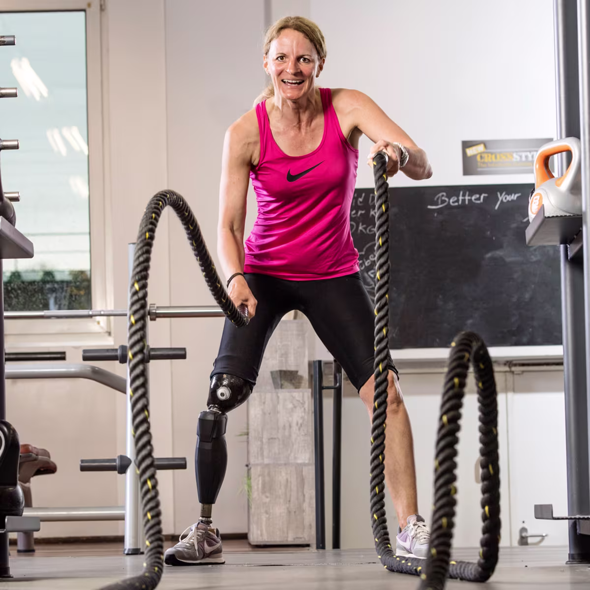 Genium X3-Trägerin Kerstin beim Workout