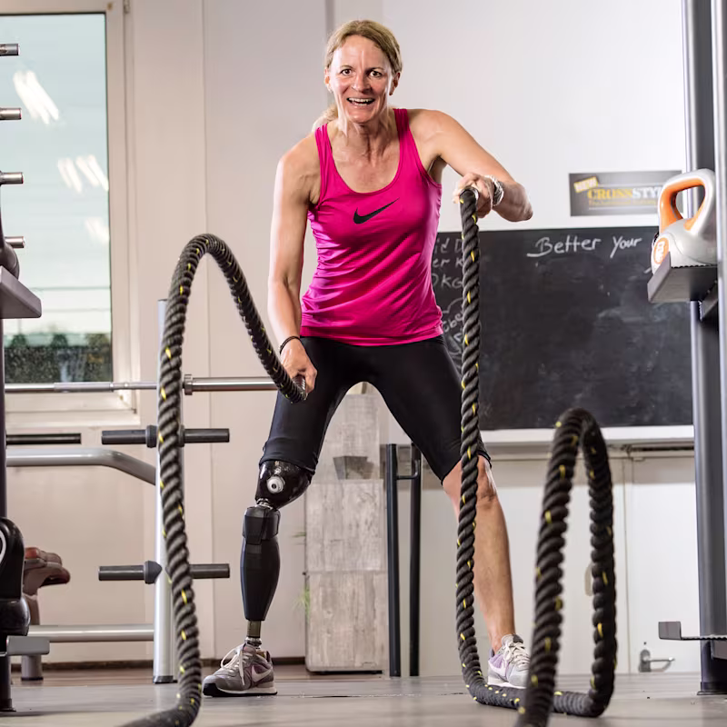 Genium X3-Trägerin Kerstin beim Workout