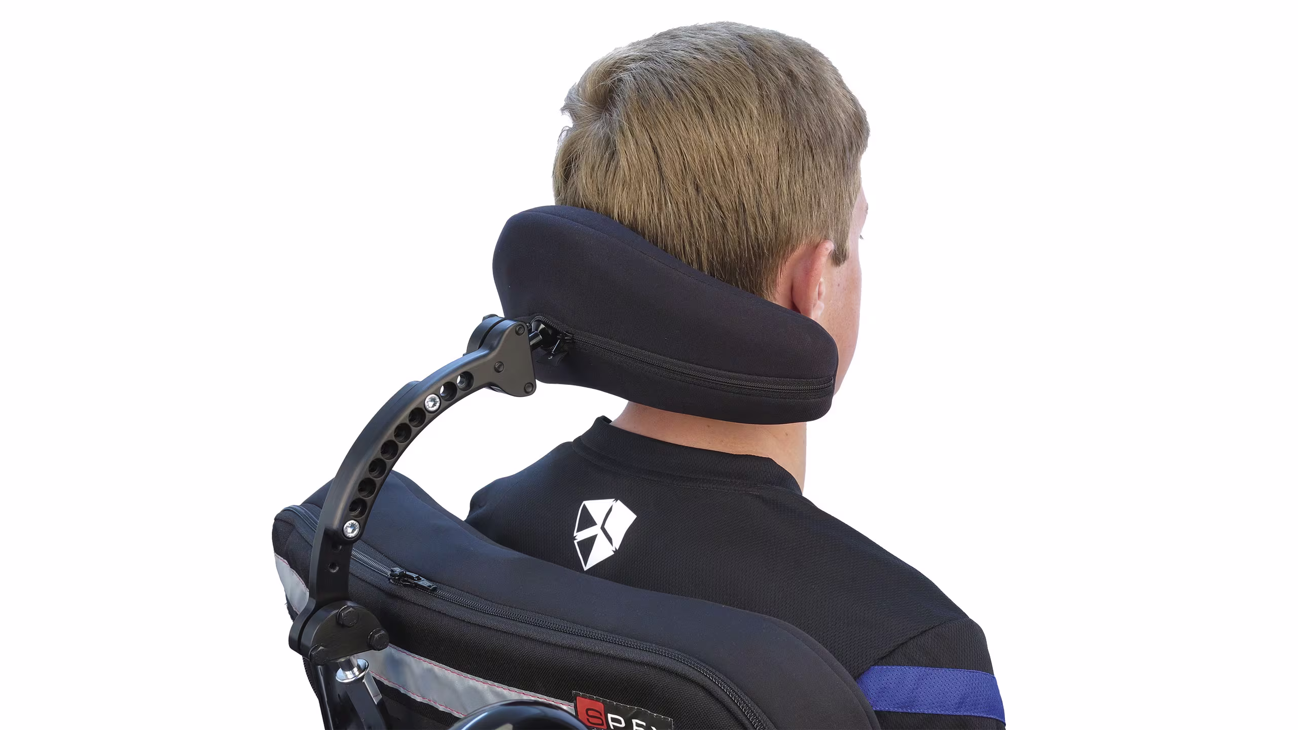 Dettaglio del supporto per capo e collo dei poggiatesta Spex