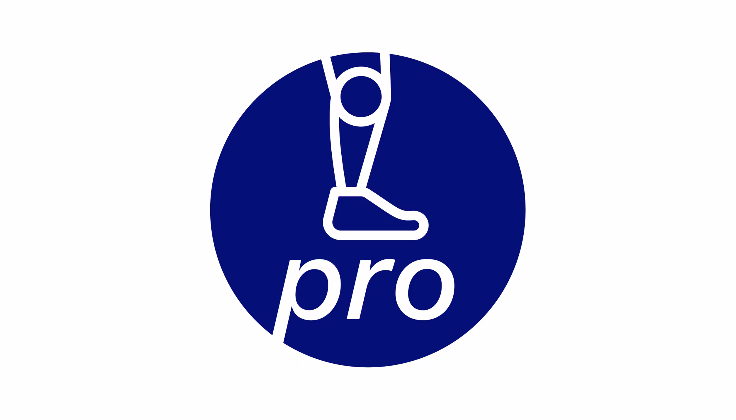 The app icon consists of a blue circle with a graphically represented prosthesis and the word “pro” below.