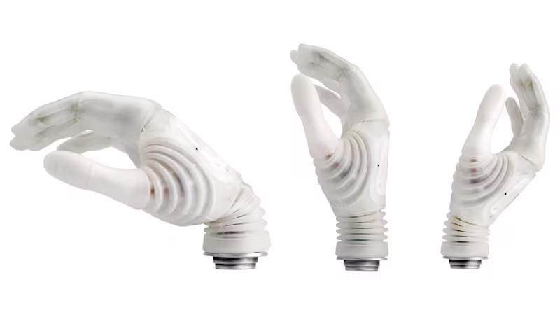 筋電義手 ミケランジェロMichelangelo フレキシブルリスト 手関節の動き(掌屈/背屈)