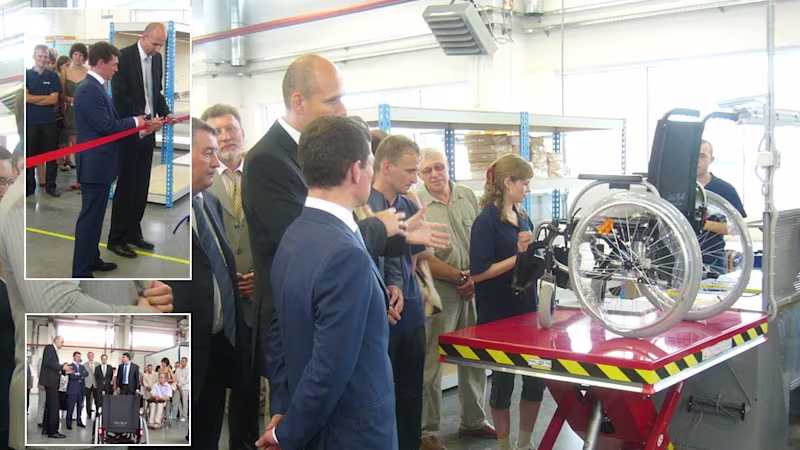 Запуск российского производства кресел-колясок на заводе в Тольятти.