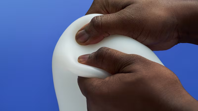 Close-up of the iconic silicone liner, showing the softness of the cushion.