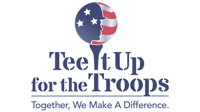 Tee it Up for the Troops logo on white background