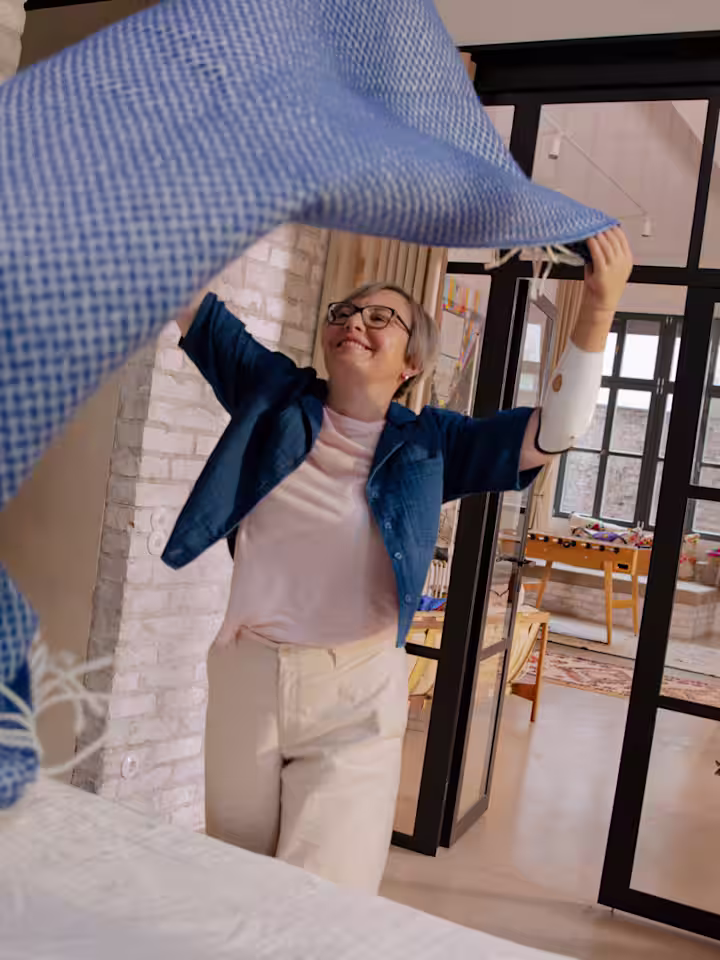 Bozena using the speedhand myoelectric prosthetic hand while engaging in daily activities.