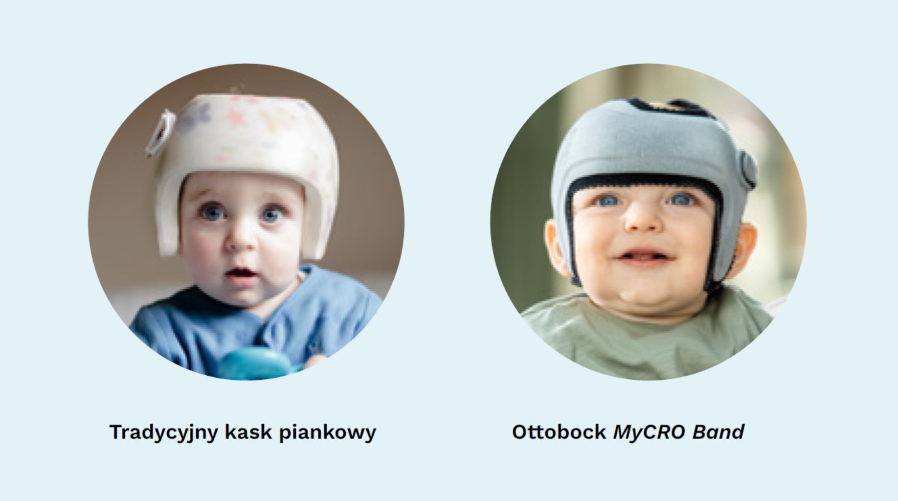 Porównanie kasków korekcyjnych.