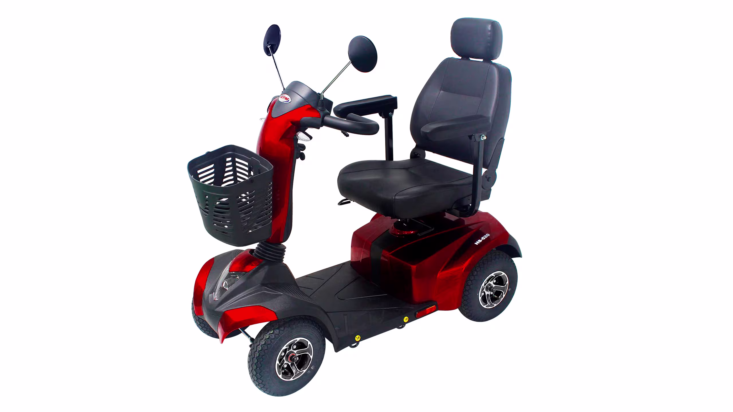 Visione laterale dello scooter elettrico Scott nella colorazione rossa