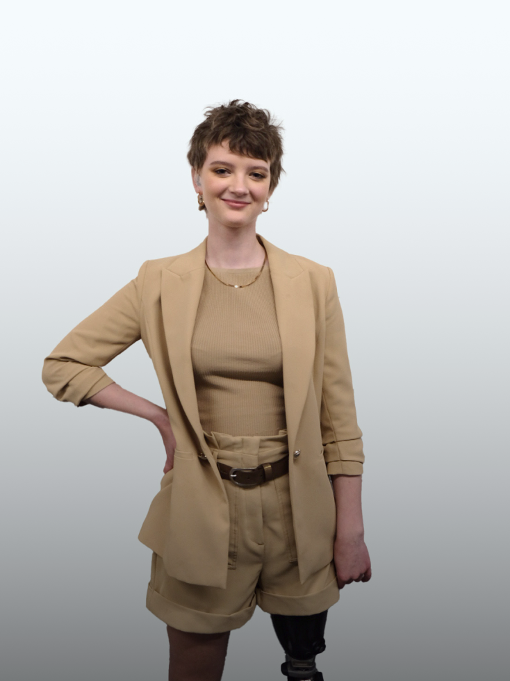  Portrait of Annabel Kiki dressed for Eurovision live performance.