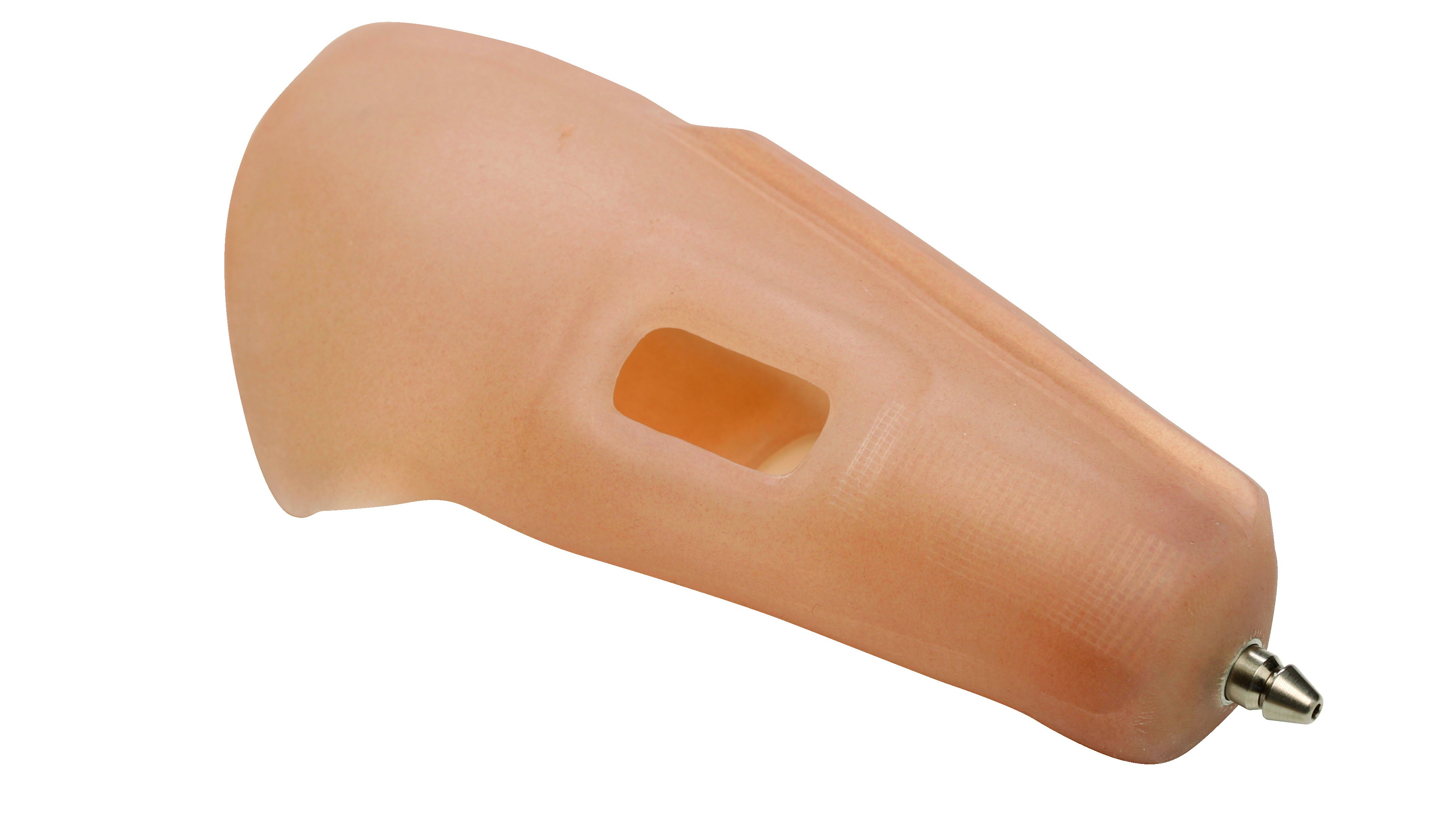 Encaje protésico de silicona personalizado.