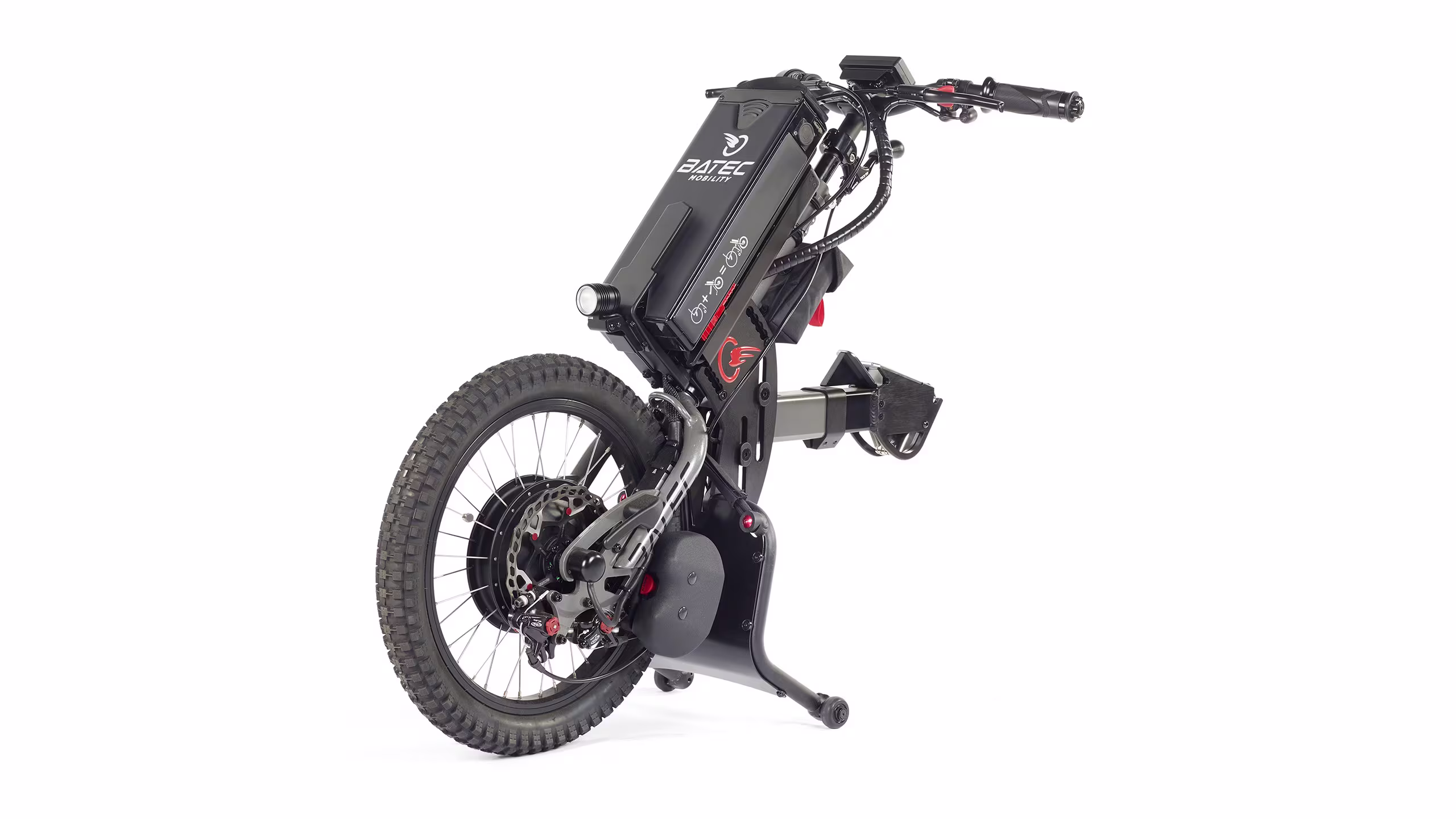 Vista di 3/4 anteriore del'handbike Batec modello Rapid 2