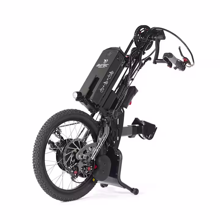 Vista di 3/4 anteriore dell'handbike Batec Hibrid 2