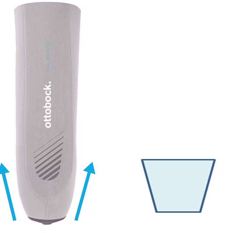 義足ライナー 6Y88大腿用3Dシリコーン抗菌加工 ピン懸垂 立体構造 軟部組織