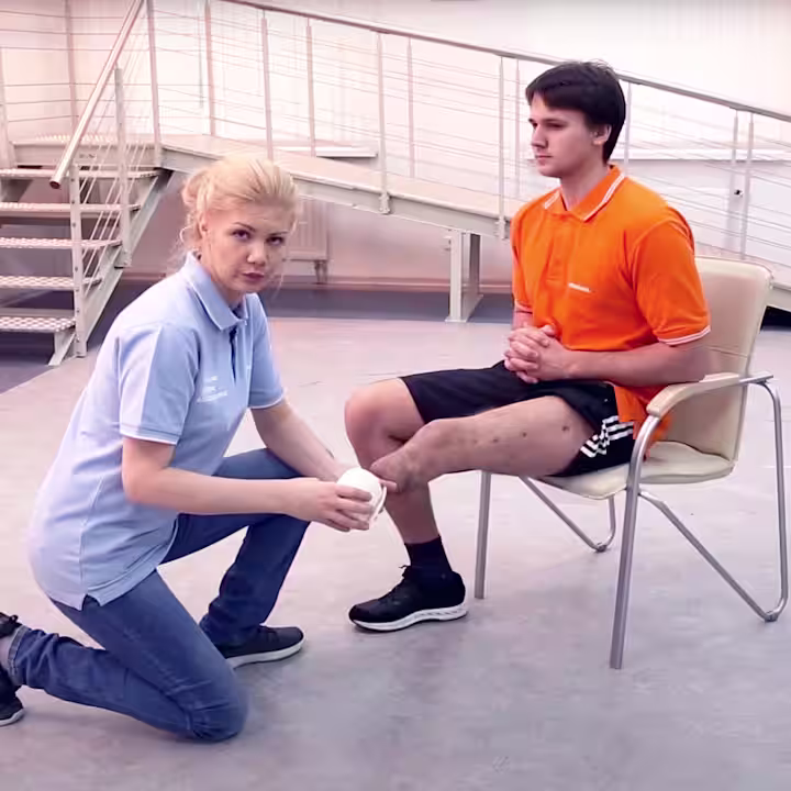 Бинтование культи голени