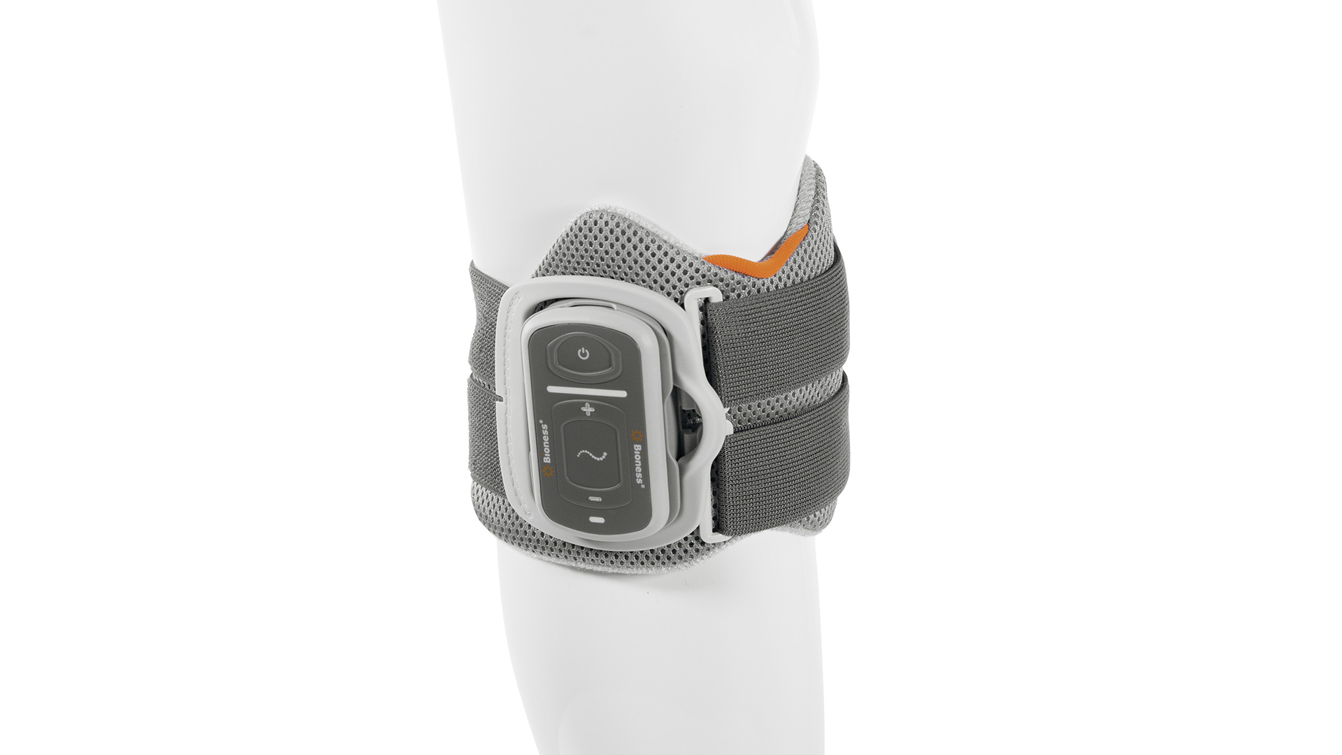 Die L100 Go Orthese am Bein einer Dekopuppe.