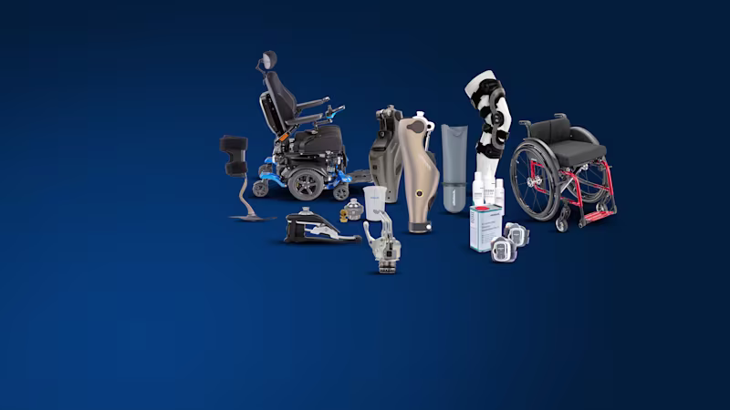 Auf einem Tablet ist der Ottobock Online Shop Deutschland geöffnet.