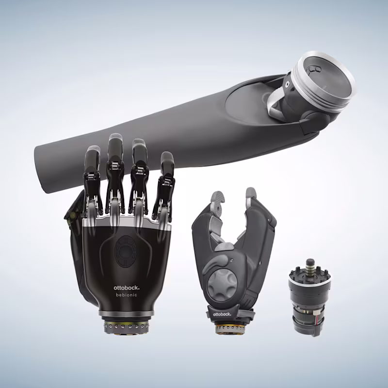 Prosthetic hands & arms for versatile users - Premium combination - DynamicArm + bebionic and Greifer (AU)