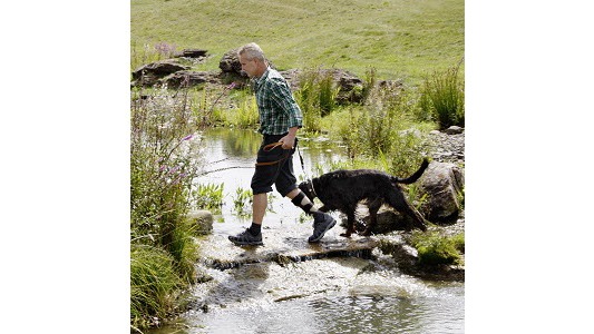 Man walking with AFO.