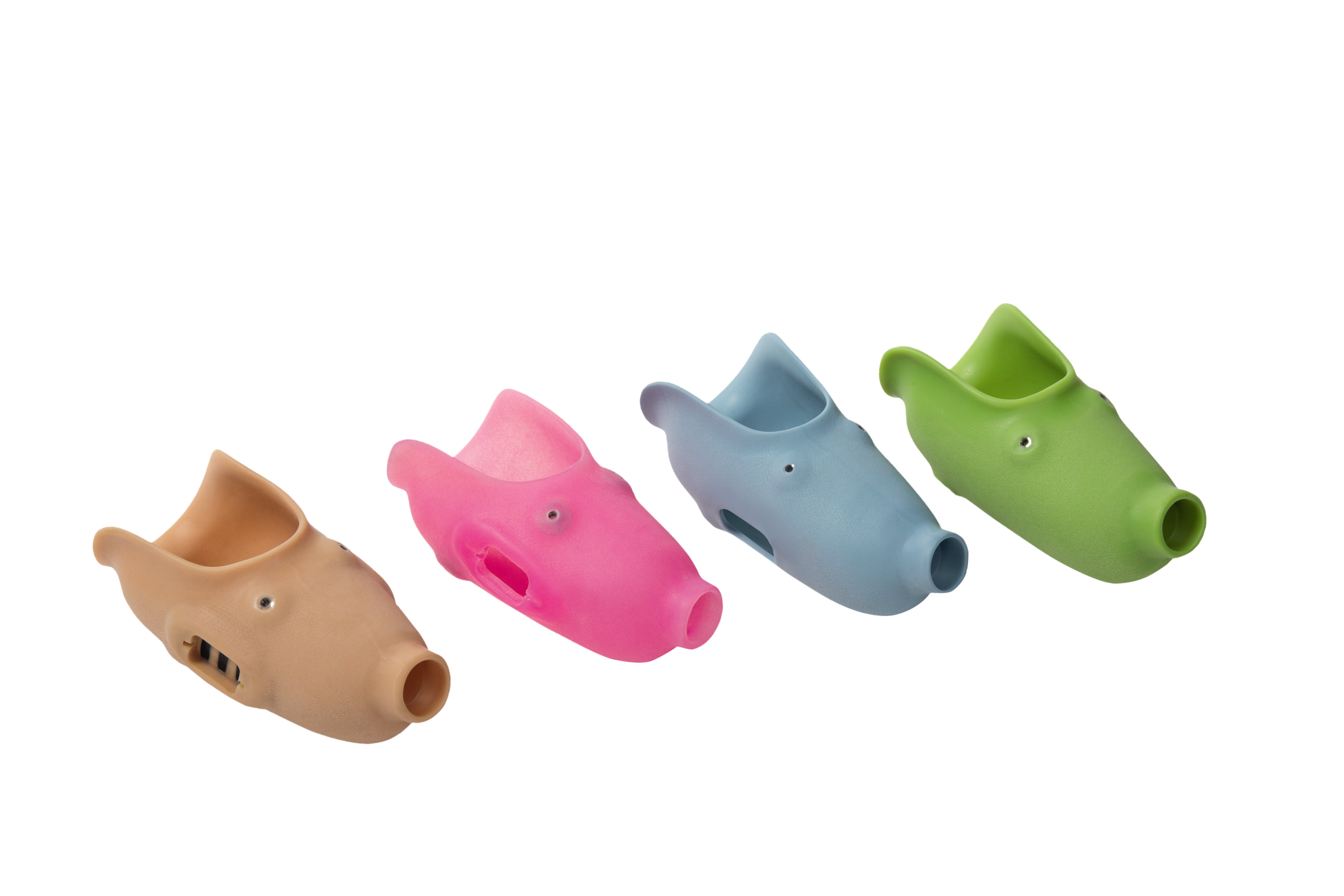 Una serie de zócalos de silicona en varios colores 