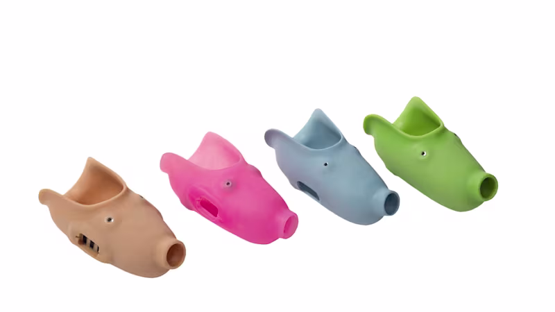 Una serie de zócalos de silicona en varios colores