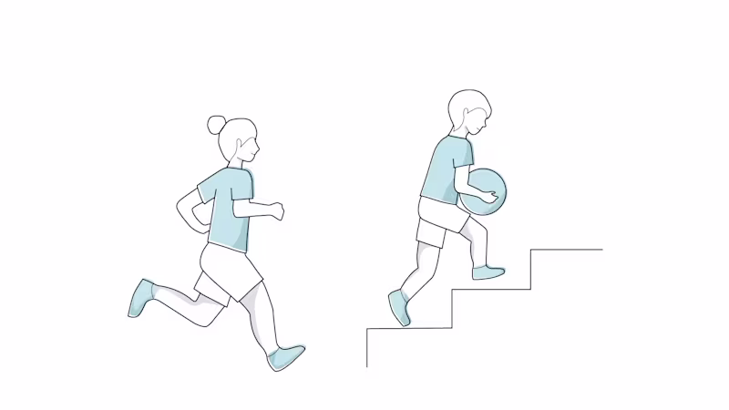 Grafische Darstellung des GMFCS Level 1