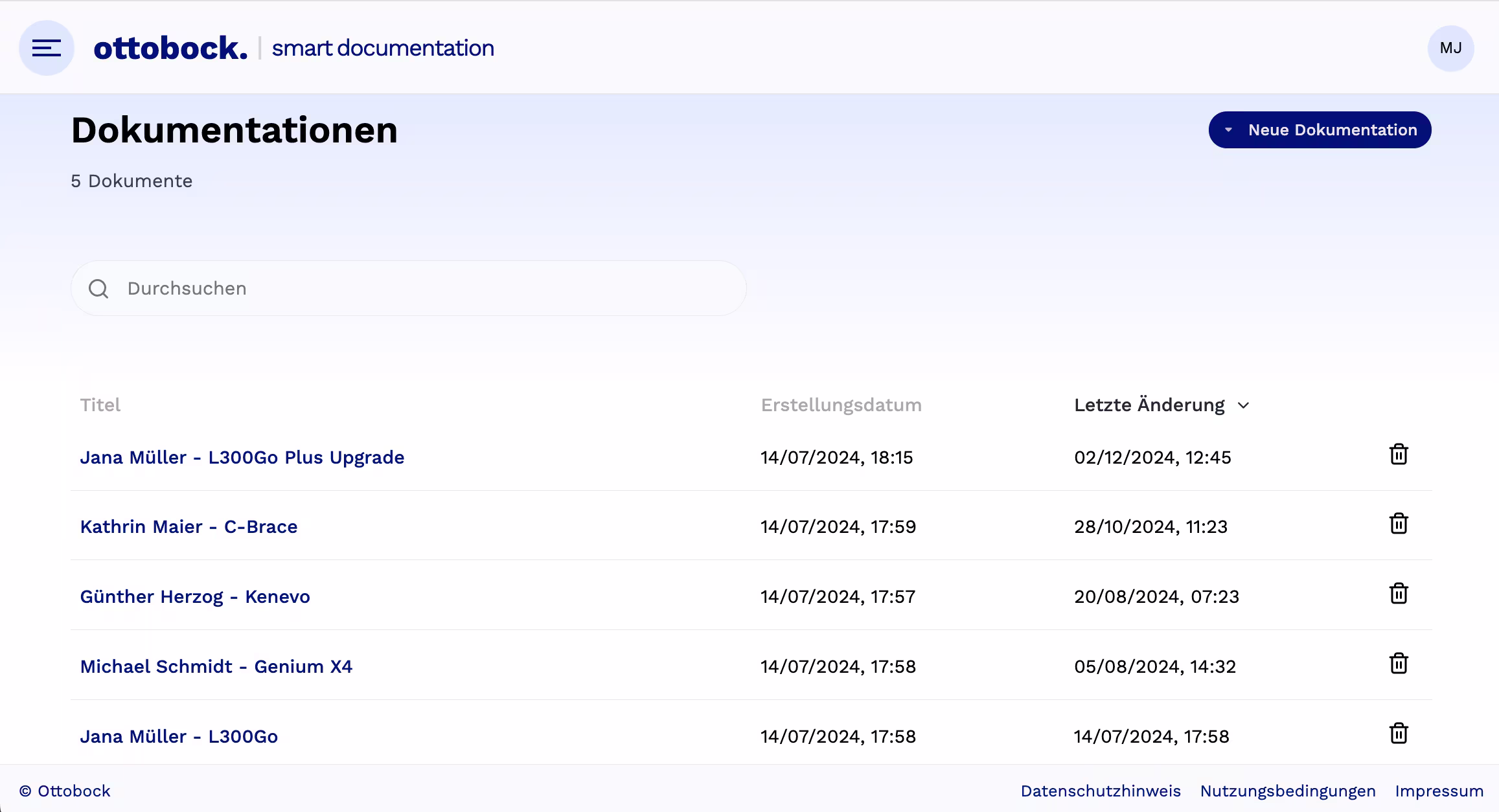 Smart Documentation - Treatment Documentation (DE)