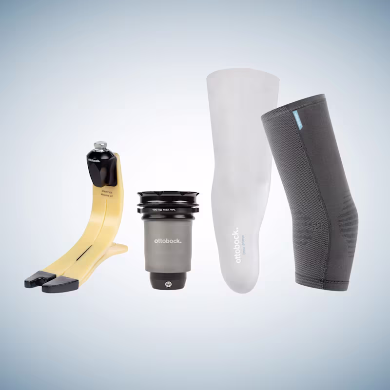 Ottobock Maverick Xtreme AT foot with Uneo custom liner and Harmony P4 suspension.