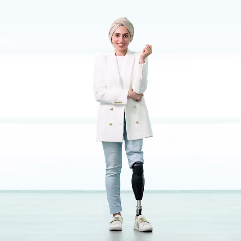 Zainab in piedi sembra pronta per la nuova sfida con il suo Genium X3