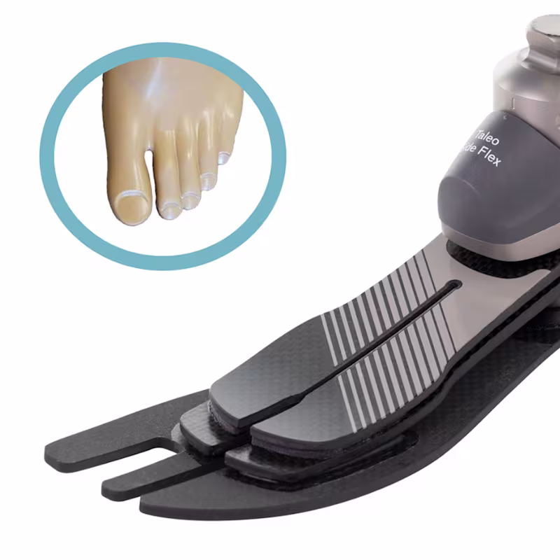 義足足部1C58タレオサイドフレックス カーボン構造 指股付き