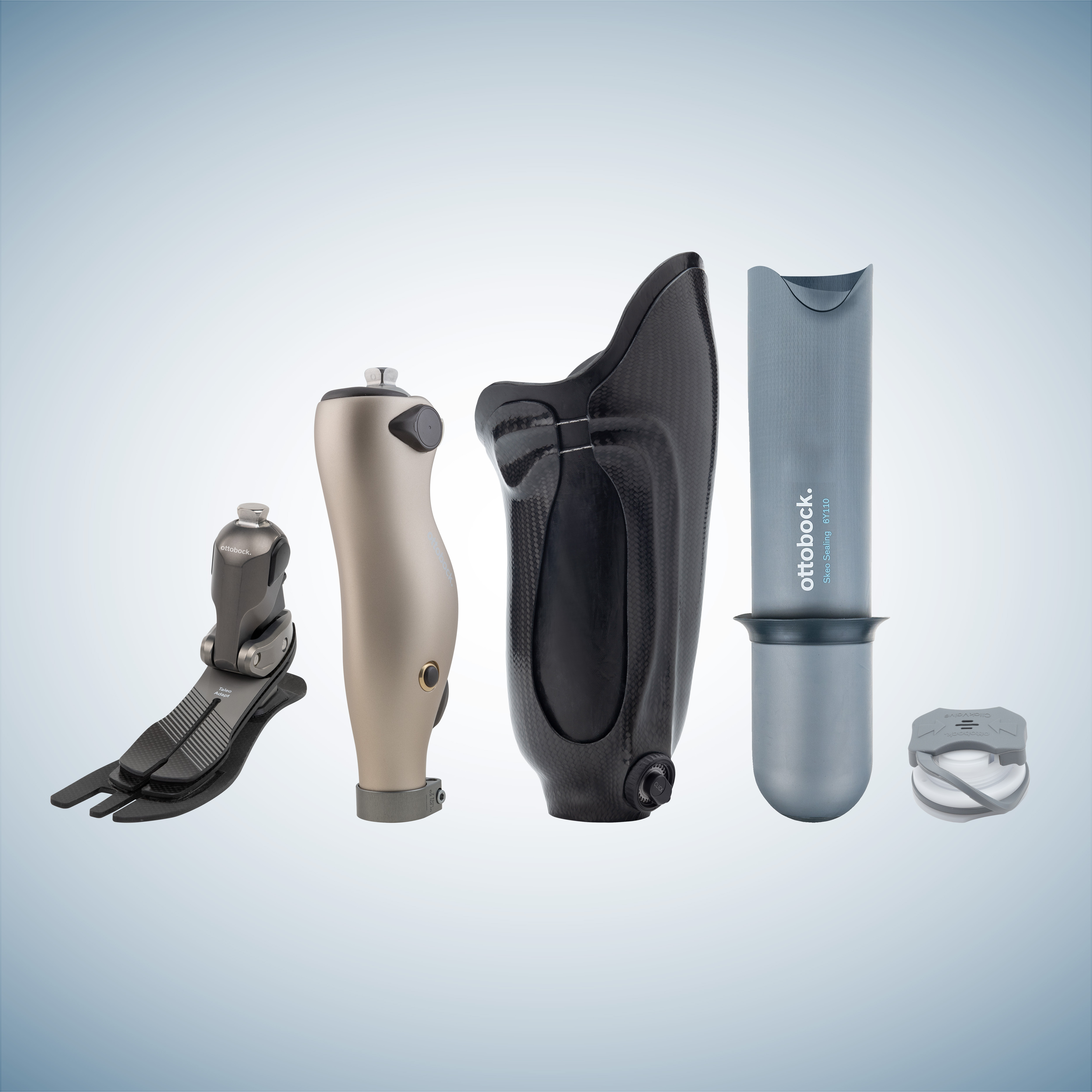 Taleo Adapt foot, Kenevo knee, and Skeo Sealing TF
