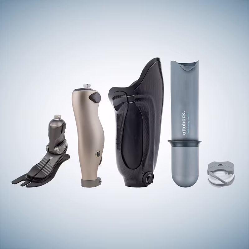 Taleo Adapt foot, Kenevo knee, and Skeo Sealing TF