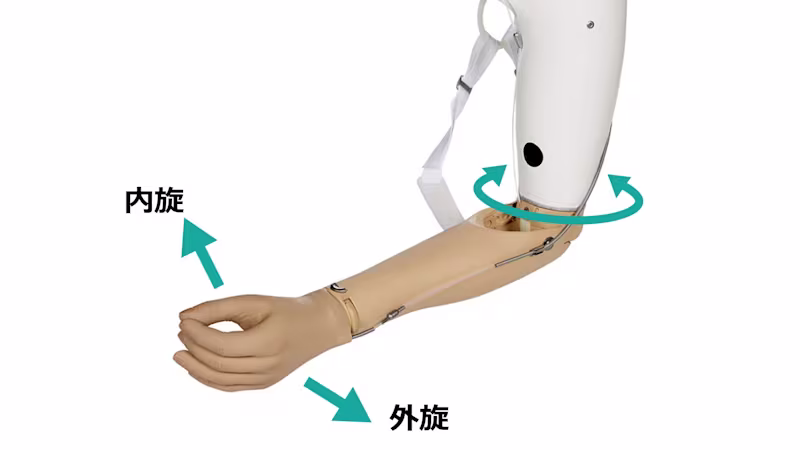 義手パーツ 12K42能動義手用エルゴアーム肘継手 構造と仕組み AFB屈曲アシスト ロック/アンロック機能 殻構造 歩行時の自然な腕の振り