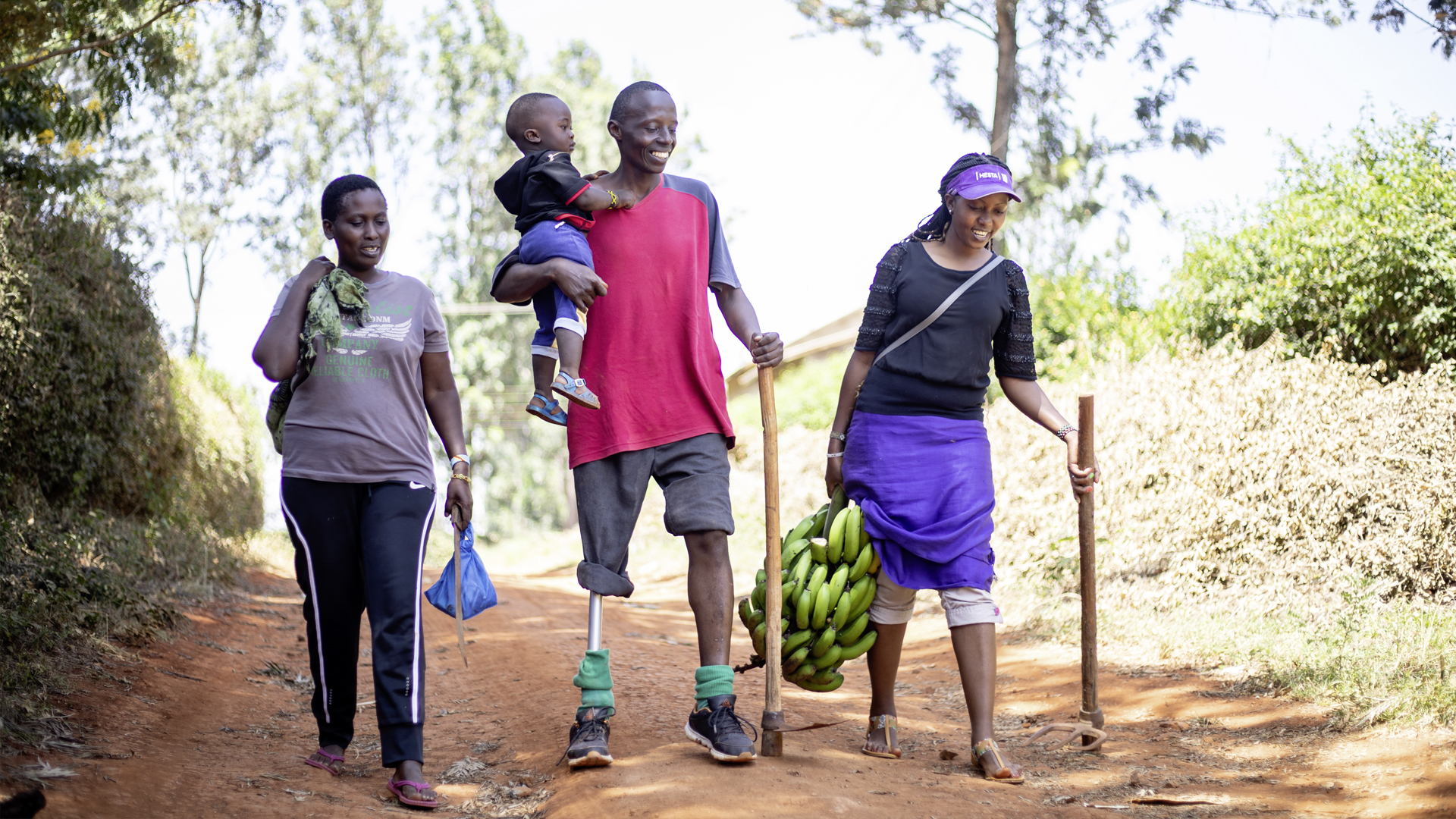 Edwin from Kenya with his family
