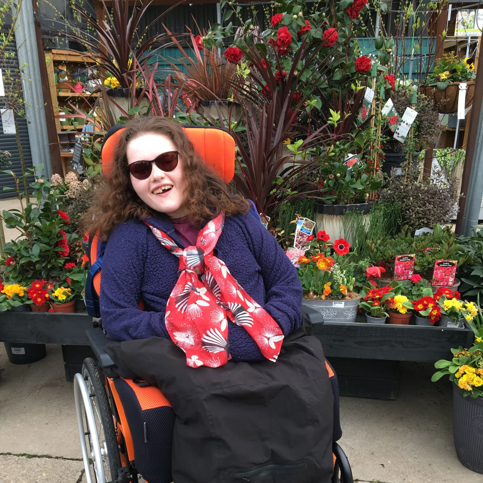 Catherine in her Avantgarde manual wheelchair with Ottobock SHAPE Custom Seating